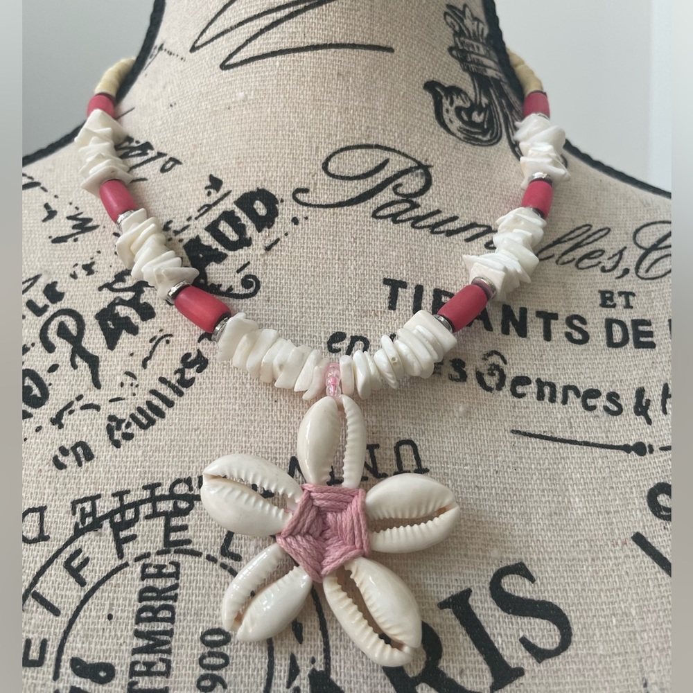 Sea shell handmade necklace collection.